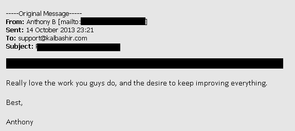 Kal Bashir Review Testimonial